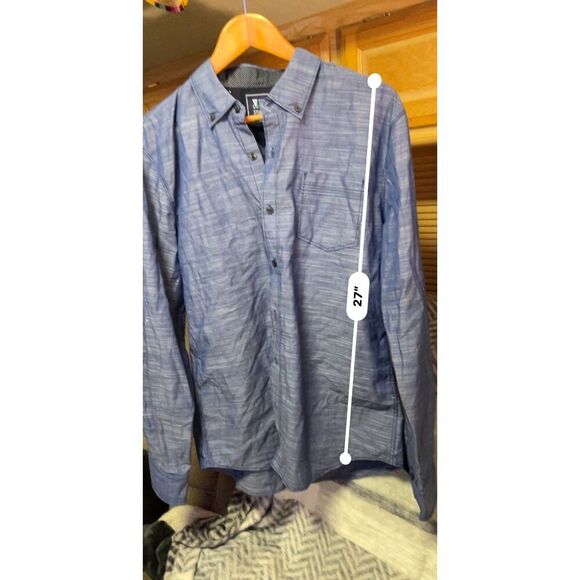MB Studio Los Angeles Blue Denim Shirt Large - Picture 6 of 7